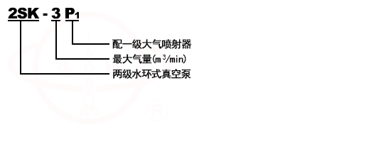 2SK雙級(jí)水環(huán)式真空泵型號(hào)意義